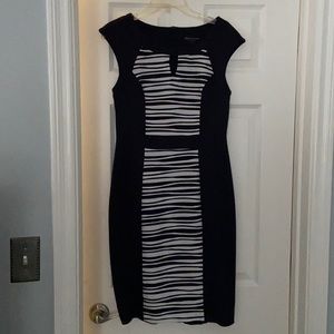 Blue and white scuba dress